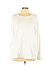 SONOMA life + style Plus 100% Cotton White Long Sleeve T-Shirt Size 1X - photo 1