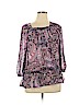 Apt. 9 100% Polyester Purple 3/4 Sleeve Blouse Size XL - photo 1