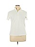 Assorted Brands White Short Sleeve Blouse Size XL - photo 1