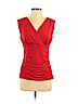 Carmen Carmen Marc Valvo Red Sleeveless Blouse Size M - photo 1