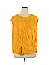 St. John's Bay 100% Rayon Yellow Short Sleeve Blouse Size 1X - photo 1