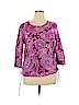 Caribbean Joe Purple 3/4 Sleeve Top Size XL - photo 1