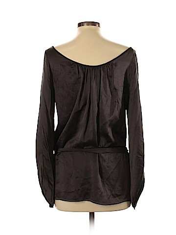 BCBGMAXAZRIA Long Sleeve Silk Top (view 2)