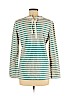 Tory Burch 100% Cotton Blue Long Sleeve Top Size M - photo 2