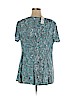 Roz & Ali Blue Short Sleeve Top Size 1X - photo 2