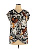 Avenue Black Short Sleeve Top Size 14 - 16 - photo 1