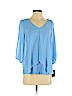 Iz Byer 100% Polyester Blue Long Sleeve Blouse Size S - photo 1