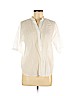 Hartford 100% Cotton White Short Sleeve Blouse Size 8 (2) - photo 1