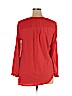 Merona 100% Rayon Orange Long Sleeve Blouse Size XL - photo 2