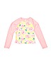 OshKosh B'gosh 100% Polyester Floral Pink Rash Guard Size 12 - photo 1