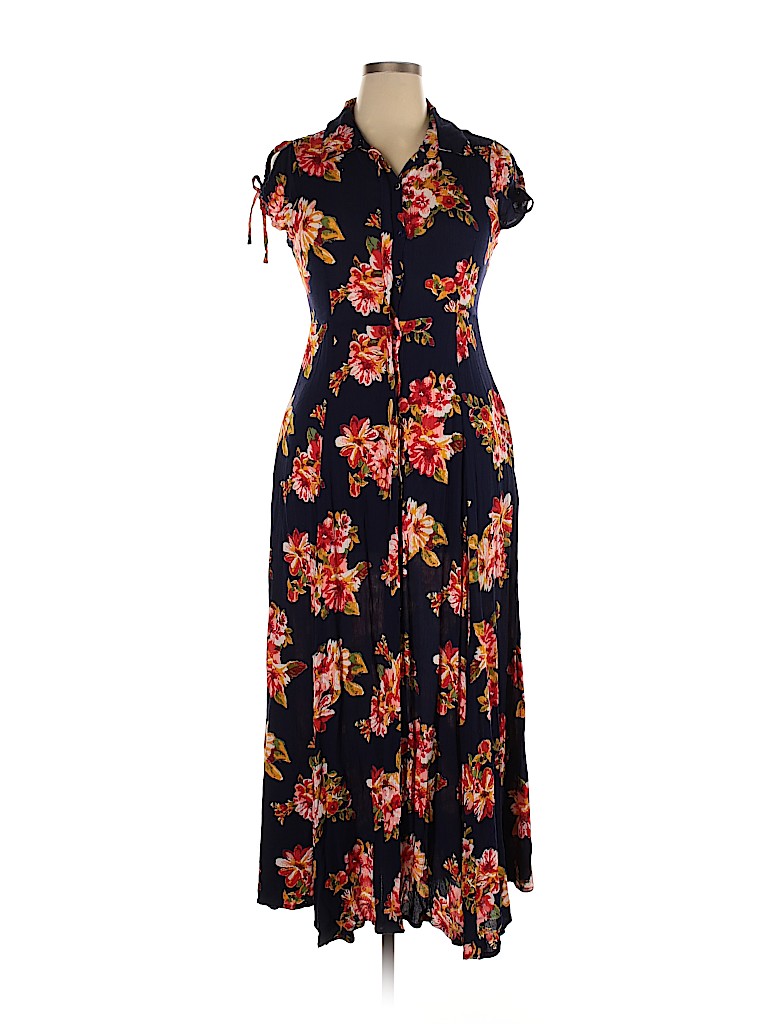 Lulu's 100% Rayon Blue Casual Dress Size XL - photo 1