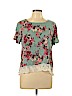 Rewind 100% Rayon Green Short Sleeve Blouse Size L - photo 1