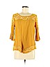 Assorted Brands Yellow 3/4 Sleeve Blouse Size M (petite) - photo 1