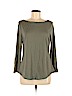 Ann Taylor LOFT Outlet 100% Cotton Green Long Sleeve T-Shirt Size M - photo 1
