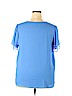 Roz & Ali 100% Polyester Blue Short Sleeve Blouse Size 2X - photo 2