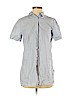 HD in Paris 100% Cotton Blue Short Sleeve Button-Down Shirt Size 4 - photo 1