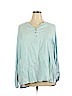 Sonoma Goods for Life 100% Rayon Blue Long Sleeve Top Size 3X - photo 1