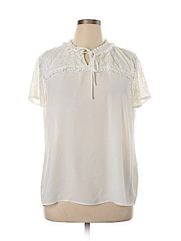 Karl Lagerfeld Paris Short Sleeve Blouse (view 1)