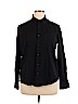 Perry Ellis 100% Cotton Black Long Sleeve Button-Down Shirt Size XL - photo 1