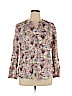 Laura Scott 100% Rayon Pink Long Sleeve Blouse Size XL - photo 1
