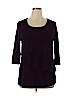 Faded Glory Purple 3/4 Sleeve Top Size 1X - photo 1