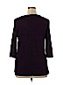 Faded Glory Purple 3/4 Sleeve Top Size 1X - photo 2