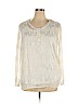Cj Banks 100% Polyester Ivory Long Sleeve Blouse Size 1X - photo 1