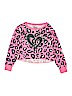 Justice Animal Print Pink Sweatshirt Size 8 - photo 1