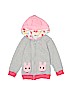 Hot Biscuits MikiHouse 100% Cotton Gray Zip Up Hoodie Size 100 cm / US 3-4 - photo 1