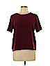 Forever 21 100% Polyester Burgundy Short Sleeve Blouse Size L - photo 1