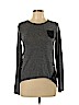 Poof! Gray Long Sleeve Top Size L - photo 1