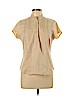 Laundry by Shelli Segal Tan Short Sleeve Button-Down Shirt Size L - photo 1