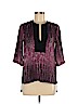 BCBGMAXAZRIA Purple Short Sleeve Blouse Size XXS - photo 1
