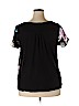 INC International Concepts 100% Polyester Black Short Sleeve Blouse Size 2X - photo 2