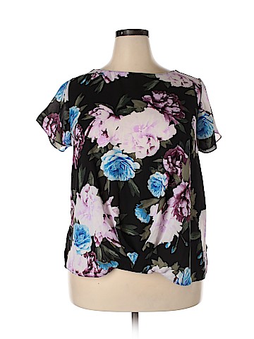 INC International Concepts Short Sleeve Blouse (view 1)