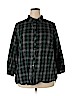 Democracy 100% Cotton Green Long Sleeve Button-Down Shirt Size 2X - photo 1