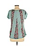 Tres Jolie 100% Cotton Blue Short Sleeve Top Size M - photo 2