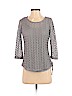 JM Collection Gray 3/4 Sleeve Top Size S (petite) - photo 1