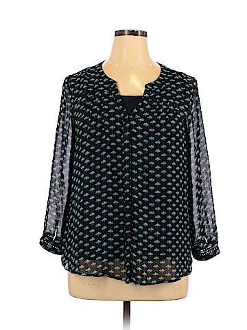 Skies Are Blue Long Sleeve Blouse (view 1)