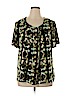 Dana Buchman Black Short Sleeve Top Size XL - photo 1