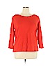 Rafaella 100% Cotton Red 3/4 Sleeve Top Size XL - photo 1