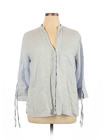 Zara Basic 3/4 Sleeve Button-Down Shirt (view 1)