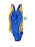 Speedo Solid Blue One Piece Swimsuit Size 6 - photo 1