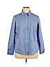 Boden 100% Cotton Blue Long Sleeve Button-Down Shirt Size 14 - photo 1