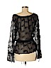 4 Love & Liberty 100% Silk Black 3/4 Sleeve Silk Top Size M - photo 2