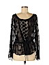 4 Love & Liberty 100% Silk Black 3/4 Sleeve Silk Top Size M - photo 1