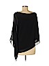 Adrienne 100% Polyester Black Short Sleeve Blouse Size M - photo 2