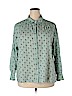 Reitmans 100% Cotton Teal Long Sleeve Button-Down Shirt Size 2X - photo 1