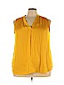 Vince Camuto 100% Polyester Yellow Sleeveless Blouse Size 3X - photo 1