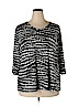 Susan Graver Black 3/4 Sleeve Top Size 2X - photo 1